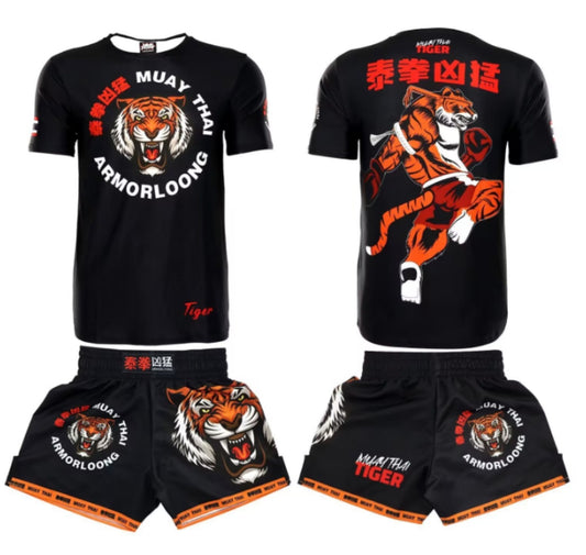 Ropa de Entrenamiento de Boxeo Ajustada de Secado Rápido