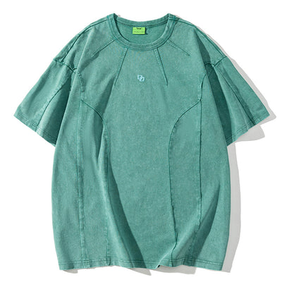 Playera Patchwork Lavado Americano de Manga Corta para Hombre - Image 9