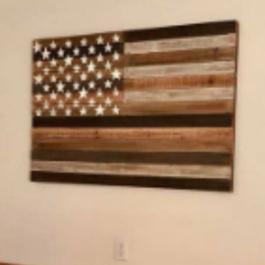 Arte de Pared Bandera Nacional en Madera - Decoración Artesanal