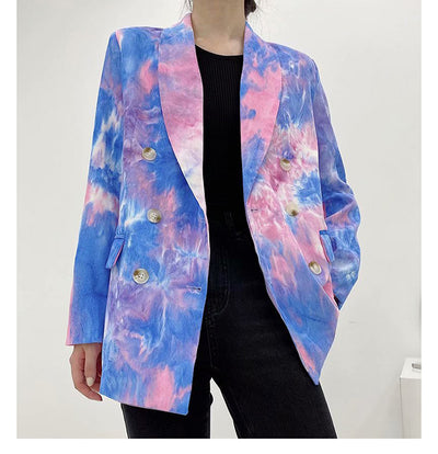 Saco Cruzado Tie-Dye en Poliéster - Diseño Moderno y Versátil - Image 6