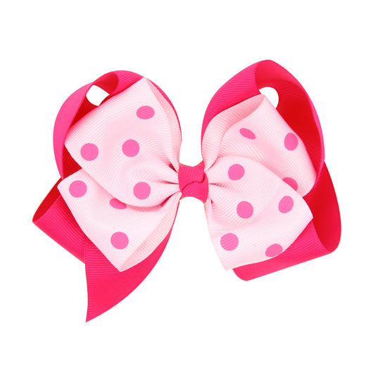 Clip Decorativo Infantil de Dos Capas con Lunares y Moño - Image 5