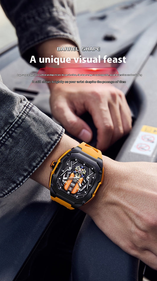 Reloj Tonneau de Lujo Hueco 3D con Luminiscencia y Resistencia al Agua - Image 17
