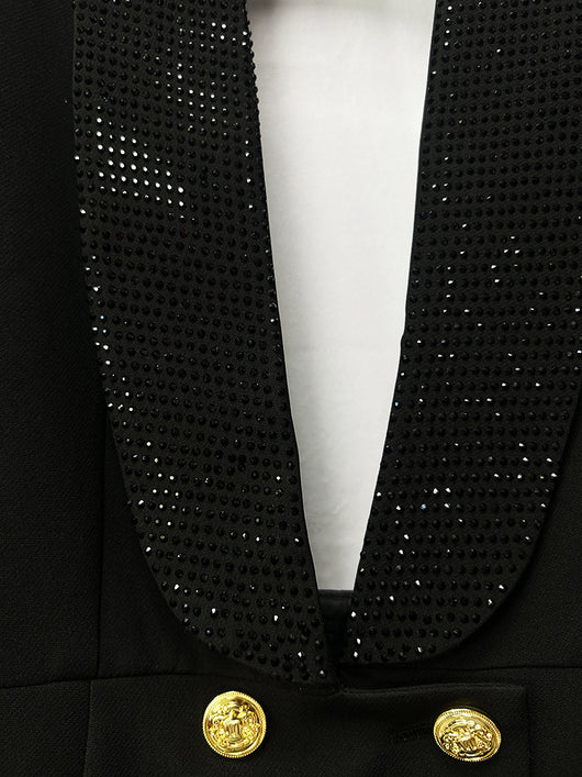 Blazer Elegante Verde Esmeralda con Escote Profundo y Bordado Artesanal - Image 12