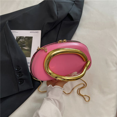 Bolsa Pequeña Vintage con Cadena de Metal y Mochila Crossbody - Image 10