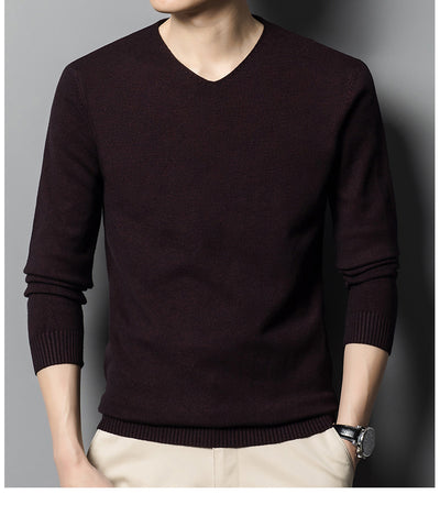 Suéter Tejido Cuello V para Hombre - Prenda Base Otoño Ejecutiva - Image 17
