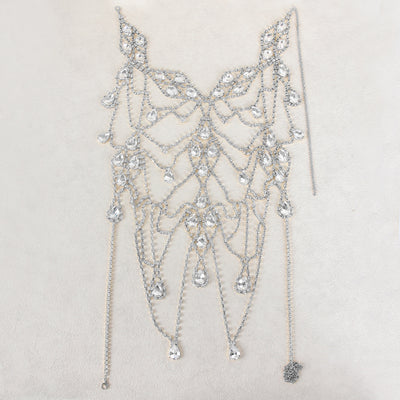 Cadena de Cuerpo Multicapa con Cristales - Accesorio Elegante para Pecho - Image 2