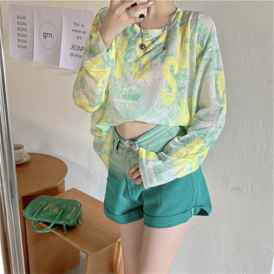 Blusa Holgada de Manga Larga con Protección Solar UV - Image 16