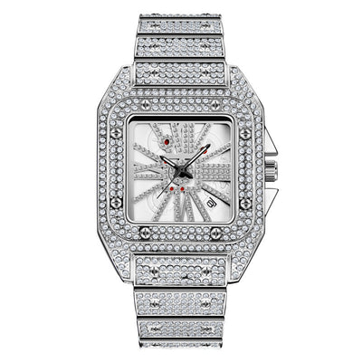 Reloj Hombre Hip Hop Diamantes Esfera Grande Cuarzo - Image 5