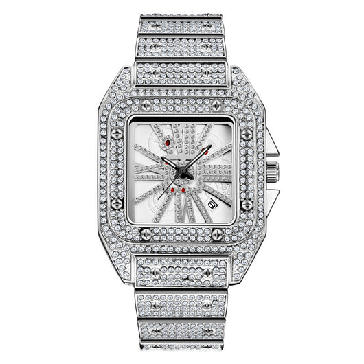 Reloj Hombre Hip Hop Diamantes Esfera Grande Cuarzo - Image 5