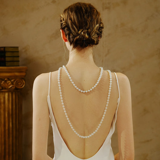 Conjunto de Aretes y Collar con Perlas y Cristales para Mujer - Image 42