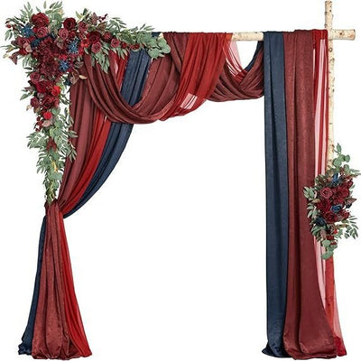 Arco de Bodas con Decoraciones Florales Colgantes - Image 13