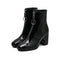 Botines de Tacón Cuadrado Grueso - Tendencia Coreana