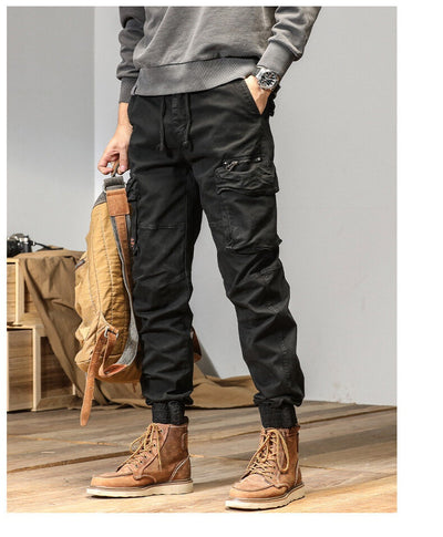 Pantalones Rectos Americanos con Múltiples Bolsillos y Detalles de Encaje - Image 15