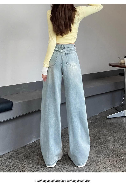 Pantalones Jeans Rectos Cintura Alta con Bordados para Mujer - Image 4