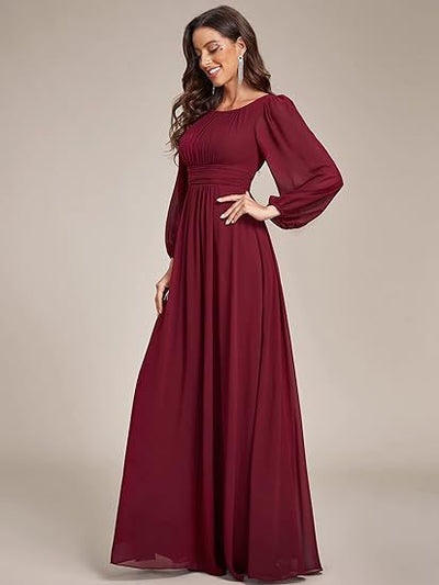 Vestido de Noche Largo en Gasa Elegante para Mujer - Image 23