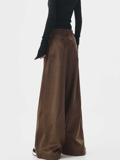 Pantalones Anchos Retro Vintage Marrón para Mujer - Estilo Casual Holgado - Image 7