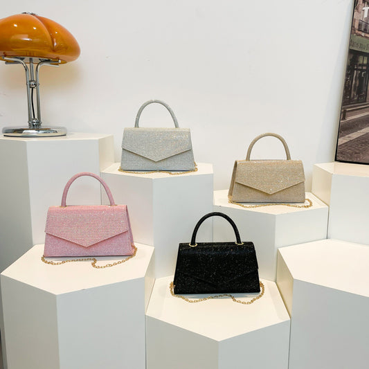 Bolso Cuadrado Pequeño con Diamantes para Mujer
