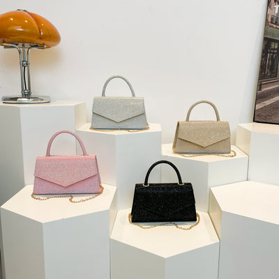 Bolso Cuadrado Pequeño con Diamantes para Mujer