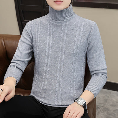 Suéter de Cuello Alto para Hombre con Tejido Trenzado - Image 6