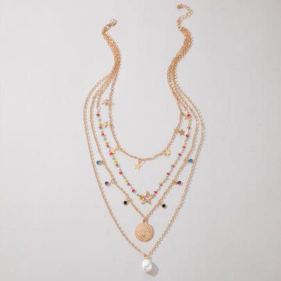 Collar Colgante Estrella de Perlas de Arroz Multicolor - Image 2