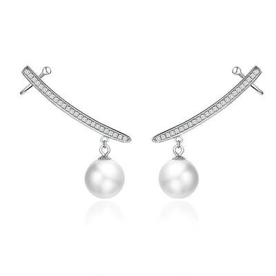 Aretes de Plata S925 con Perla para Mujer - Image 3