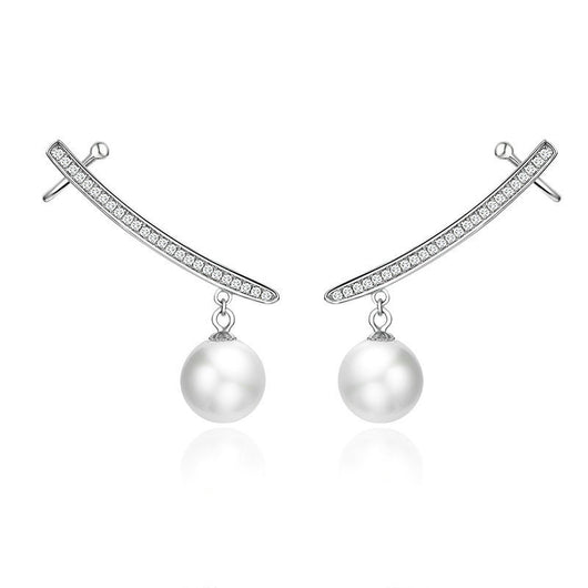 Aretes de Plata S925 con Perla para Mujer - Image 3