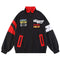 Chaqueta Motociclista Casual Suelta con Cuello Mao para Hombre