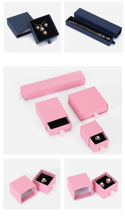 Caja Joyero de Lujo Negro con Cajón Deslizable Tamaño Pequeño - Image 3