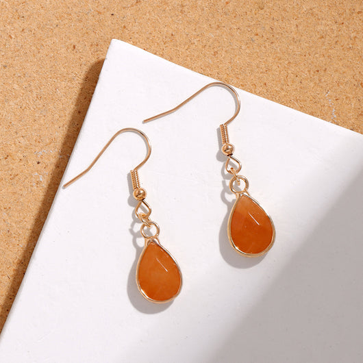 Aretes Colgantes de Piedra Gota de Agua - Diseño Versátil para Mujer - Image 22