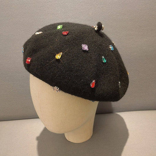 Boina Diamante Negra - Gorro Pintor Versátil y Cálido