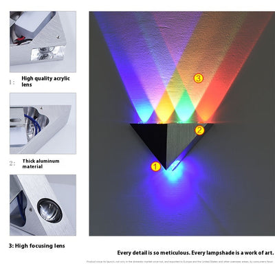 Lámpara de Pared LED Triangular Creativa - Image 12