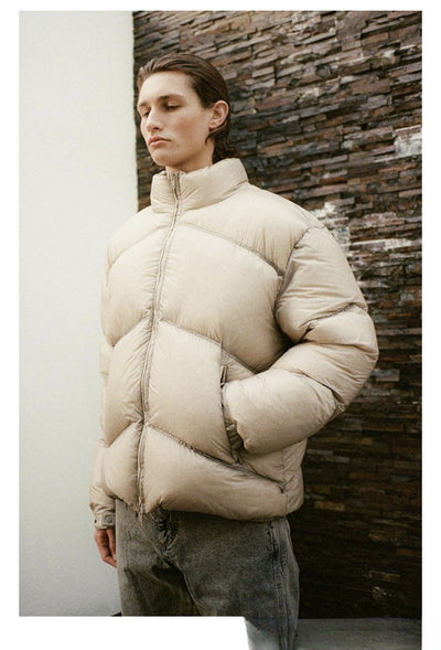Chaqueta Acolchada de Terciopelo con Cuello Alto Estilo Urbano - Image 15
