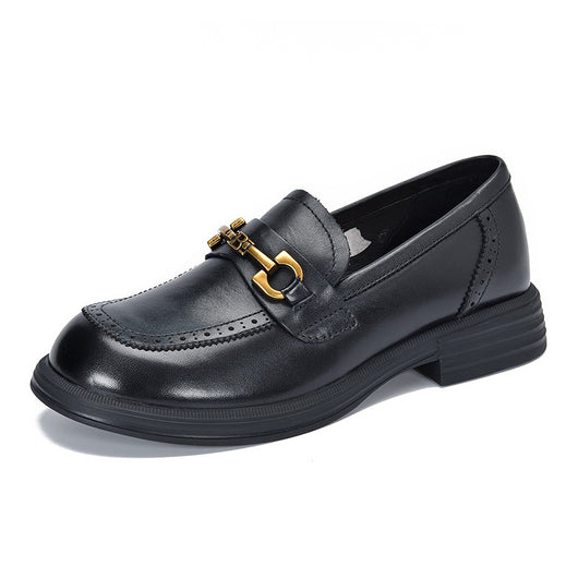 Mocasines de Cuero para Mujer con Hebilla Metálica - Image 5
