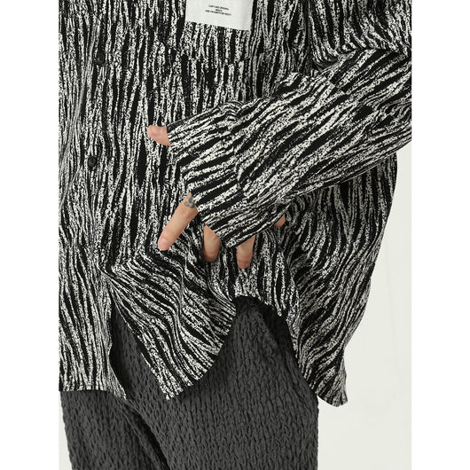 Camisa Suelta Coreana a Rayas para Hombre - Image 10