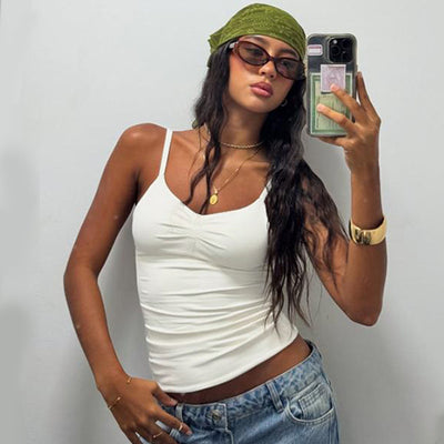 Chaleco Espalda Descubierta Cuello V Ajustado Elegante - Image 17
