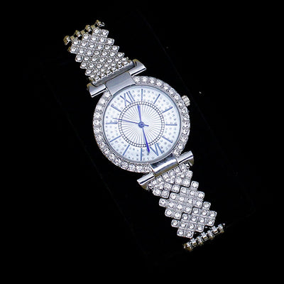 Reloj Mujer Diamantes Patrón Romano Lujo Ligero - Set Joya con Pulsera - Image 13