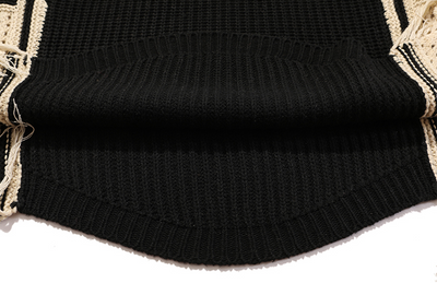 Suéter Holgado para Hombre con Detalles de Costura y Borlas - Image 13