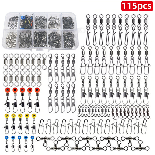 Kit de 115 Conectores Giratorios para Pesca - Agua Salada y Agua Dulce - Image 2