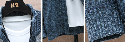 Suéter Tejido Estampado Holgado para Hombre - Image 8