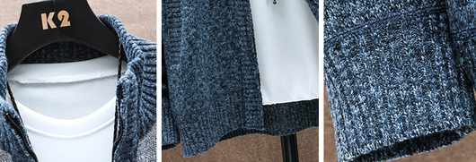 Suéter Tejido Estampado Holgado para Hombre - Image 8