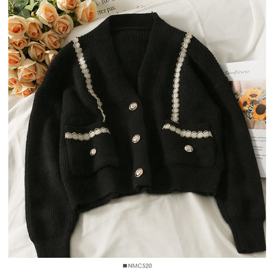 Cardigan Holgado Estilo Universitario para Mujer - Image 89