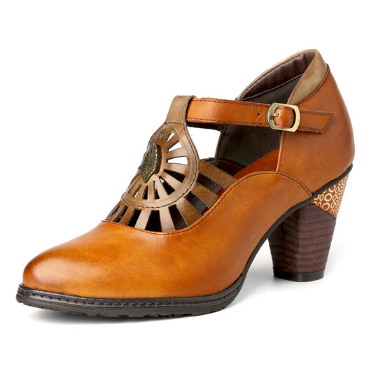 Zapatos de Tacón Alto Puntiagudo con Detalles Calados para Mujer - Image 11