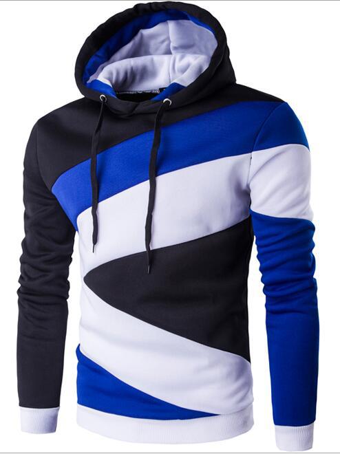 Suéter Hoodie Casual con Combinación de Colores para Hombre - Image 7