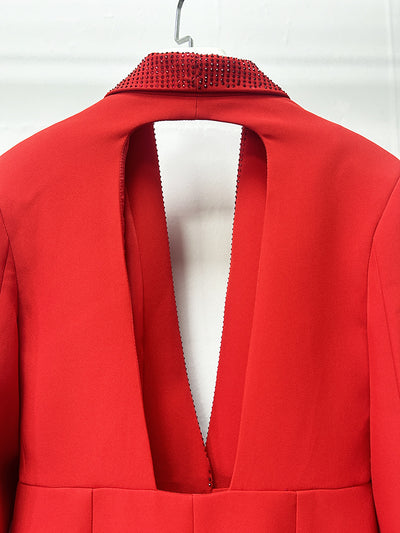 Blazer Elegante Verde Esmeralda con Escote Profundo y Bordado Artesanal - Image 25