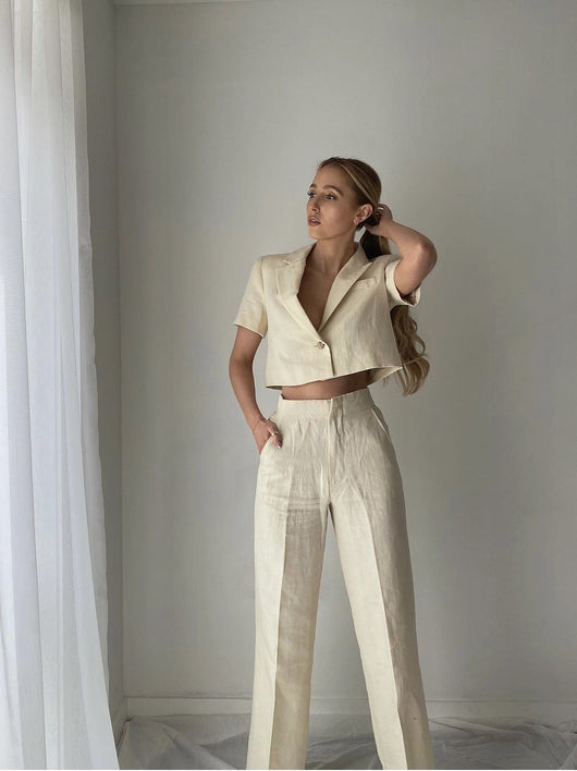 Traje Verano Francés Pantalón Corto Manga Corta - Image 10
