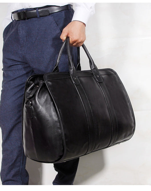 Bolsa de Viaje en Cuero Genuino de Gran Capacidad - Maletín Premium en Piel de Vaca - Image 12