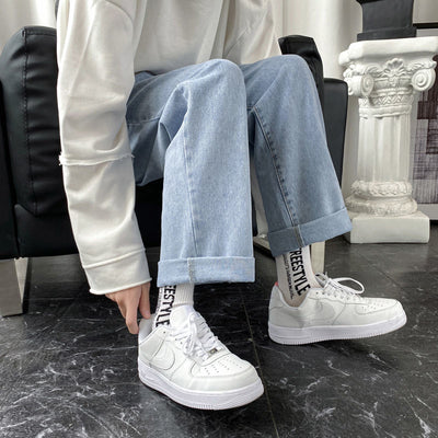 Pantalones Vaqueros Rectos Holgados para Hombre - Diseño Versátil de Verano - Image 2