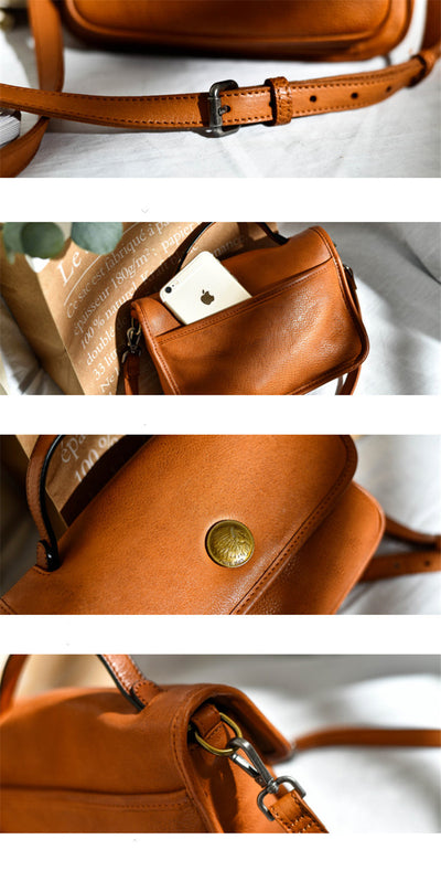 Bolso Bandolera de Cuero Genuino Premium - Diseño Minimalista Neutral - Image 15