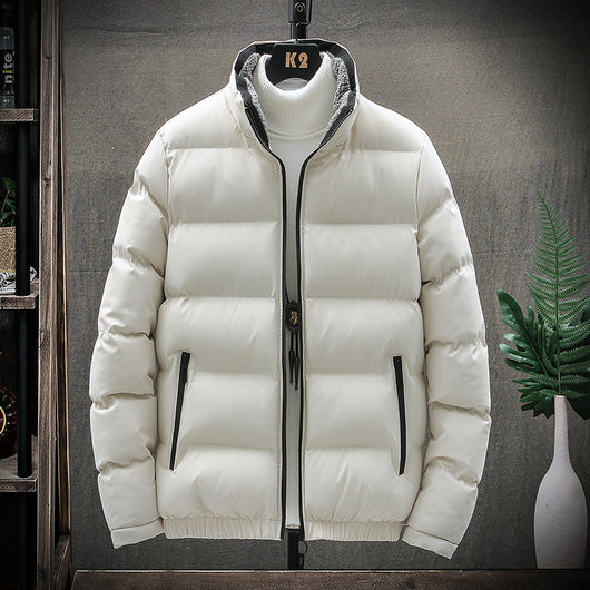 Chaqueta Acolchada de Algodón para Hombre con Cuello de Piel - Estilo Casual Deportivo - Image 3