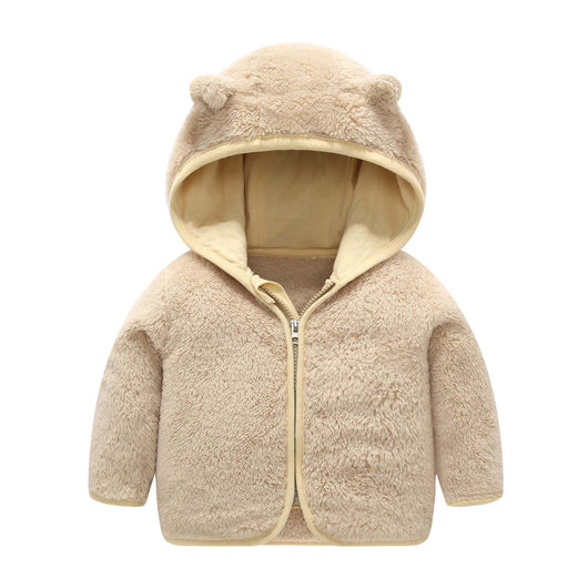 Chaqueta Acolchada de Polar Coral con Capucha para Niños - Image 9